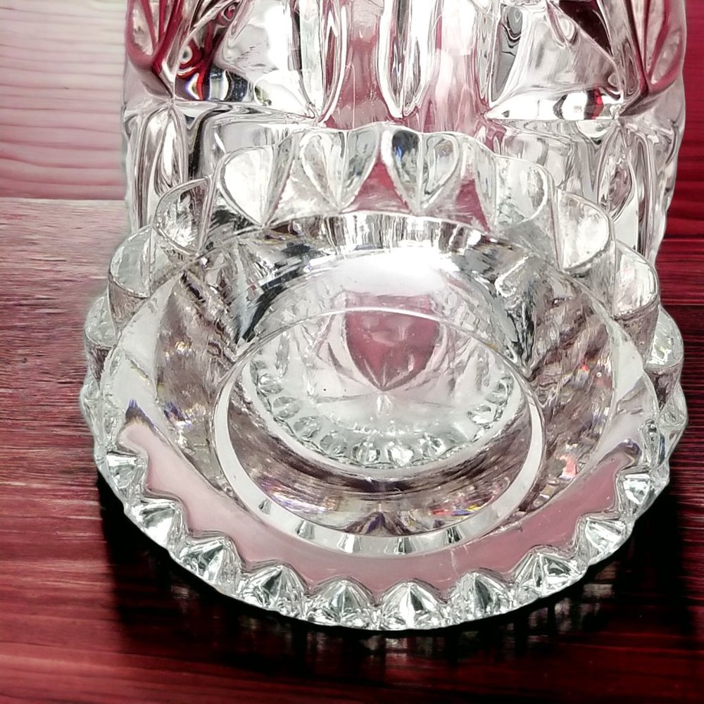 Anna Hutte Crystal Flower Vase Cranberry Red- Cut to-Clear Bleikristall Crystal - Picture 9 of 13